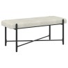 Banc capitonné à boutons avec coussins Crème 110 x 40 x 46 cm 613842613842