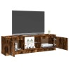 Meuble TV avec lumières LED chêne fumé 120x30x36 cm 613843613843