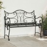 Banc de jardin 2-Nombre de places 114 x 56,5 x 90 cm Acier Noir 613844613844