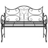 Banc de jardin 2-Nombre de places 114 x 56,5 x 90 cm Acier Noir 613844613844