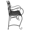 Banc de jardin 2-Nombre de places 114 x 56,5 x 90 cm Acier Noir 613844613844