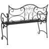 Banc de jardin 2-Nombre de places 114 x 56,5 x 90 cm Acier Noir 613844613844