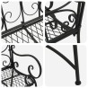 Banc de jardin 2-Nombre de places 114 x 56,5 x 90 cm Acier Noir 613844613844