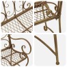 Banc de jardin 2-Nombre de places 114 x 56,5 x 90 cm Acier 613847613847