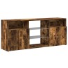 Meuble TV avec lumières LED Chêne fumé 120x30x50 cm 613848613848