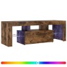 Meuble TV avec lumières LED chêne fumé 120x35x40 cm 613849613849