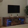 Meuble TV avec lumières LED chêne fumé 120x35x40 cm 613849613849