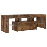 Meuble TV avec lumières LED chêne fumé 120x35x40 cm 613849613849
