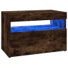 Meuble TV avec lumières LED Chêne fumé 60x35x40 cm 613851613851