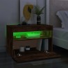 Meuble TV avec lumières LED Chêne fumé 60x35x40 cm 613851613851