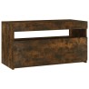 Meuble TV avec lumières LED Chêne fumé 75x35x40 cm 613852613852