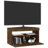 Meuble TV avec lumières LED Chêne fumé 75x35x40 cm 613852613852