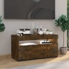Meuble TV avec lumières LED Chêne fumé 75x35x40 cm 613852613852