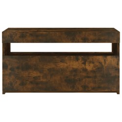Meuble TV avec lumières LED Chêne fumé 75x35x40 cm 613852613852