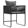 Ensemble de salle à manger pour jardin 5 pcs Noir et anthracite 613853613853