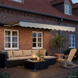 Auvent rétractable électrique Crème et Anthracite 3,5 x 2,5 m 613855613855