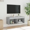 Meuble TV avec lumières LED gris béton 80x30x30 cm 613856613856