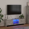 Meuble TV avec lumières LED gris béton 120x30x36 cm 613857613857