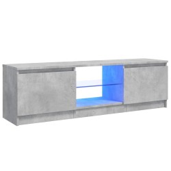 Meuble TV avec lumières LED gris béton 120x30x36 cm 613857613857
