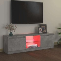 Meuble TV avec lumières LED gris béton 120x30x36 cm 613857613857