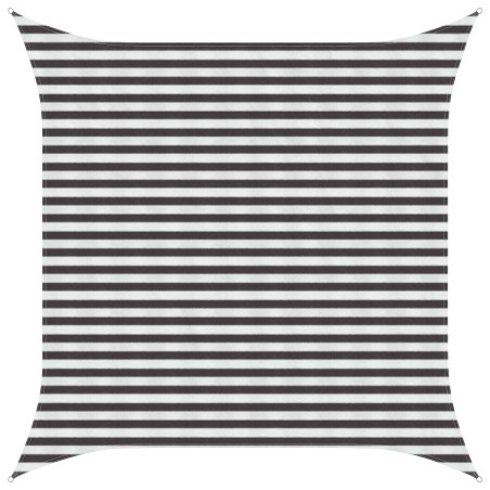 Voile d'ombre Anthracite et blanc 3,6 x 3,6 m HDPE 613858613858