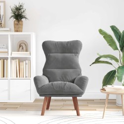 fauteuil Gris foncé 69 x 74 x 93 cm Velours 613859613859