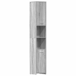 Armoire de bain Sonoma gris 30x30x183,5 cm Bois d'ingénierie 613860613860