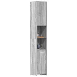 Armoire de bain Sonoma gris 30x30x183,5 cm Bois d'ingénierie 613860613860