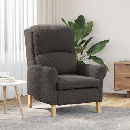 fauteuil Gris foncé Tissu en Sherpa doux 613861613861