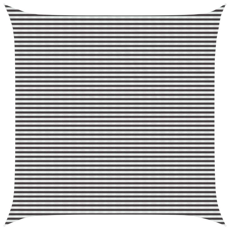 Voile d'ombre Anthracite et blanc 7 x 7 m HDPE 613862613862
