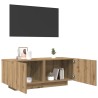 Meuble TV chêne artisanal 100x35x40 cm bois d'ingénierie 613864613864