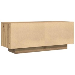 Meuble TV chêne artisanal 100x35x40 cm bois d'ingénierie 613864613864