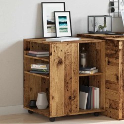 Armoire à roulettes vieux bois 60x53x72 cm bois d'ingénierie 613871613871