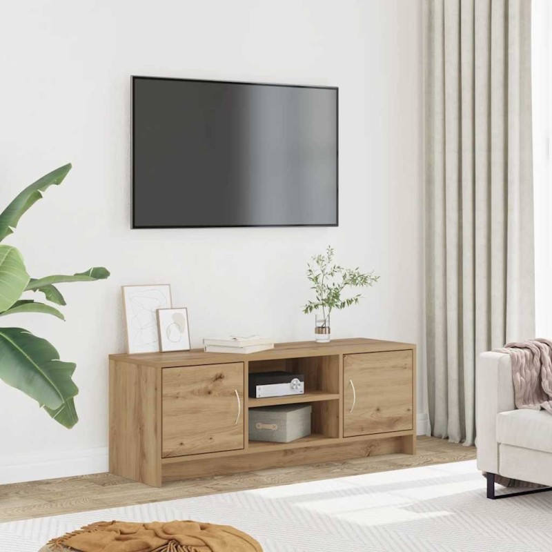 Meuble TV chêne artisanal 102x30x37,5 cm bois d'ingénierie 613874613874