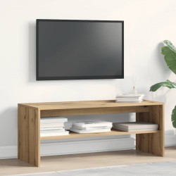 Meuble TV chêne artisanal 100x40x40 cm bois d'ingénierie 613877613877