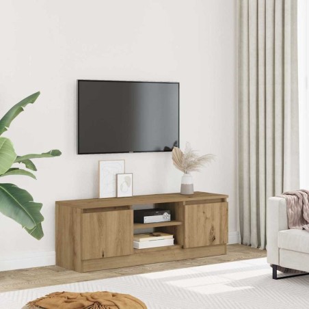 Meuble TV chêne artisanal 102x30x36 cm bois d'ingénierie 613878613878
