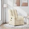 Fauteuil inclinable de massage crème tissu 613879613879