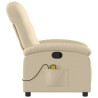 Fauteuil inclinable de massage crème tissu 613879613879