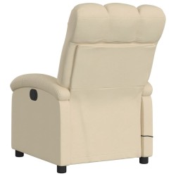 Fauteuil inclinable de massage crème tissu 613879613879