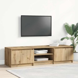 Meuble TV chêne artisanal 140x40x36 cm bois d'ingénierie 613884613884