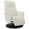 Fauteuil inclinable avec repose-pied crème velours 613886613886