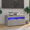 Meuble TV avec lumières LED Gris béton 75x35x40 cm 613887613887