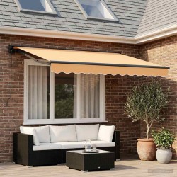 Auvent rétractable manuel Sable 3,5 x 2 m 613889613889
