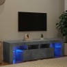 Meuble TV avec lumières LED Gris béton 140x36,5x40 cm 613890613890