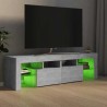 Meuble TV avec lumières LED Gris béton 140x36,5x40 cm 613890613890
