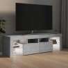 Meuble TV avec lumières LED Gris béton 140x36,5x40 cm 613890613890