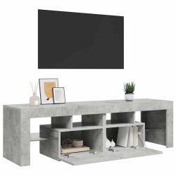 Meuble TV avec lumières LED Gris béton 140x36,5x40 cm 613890613890