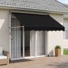Auvent rétractable manuel Noir 100 cm 613892613892