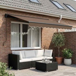 Auvent rétractable manuel Taupe 3,5 x 2 m 613894613894