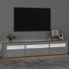 Meuble TV avec lumières LED Gris béton 195x35x40 cm 613895613895
